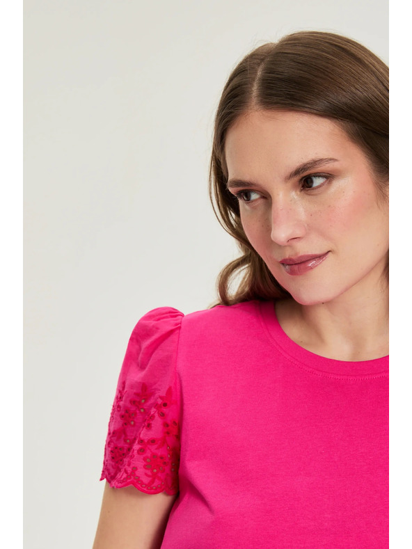 Moodo Glatka majica fuksija Moodo