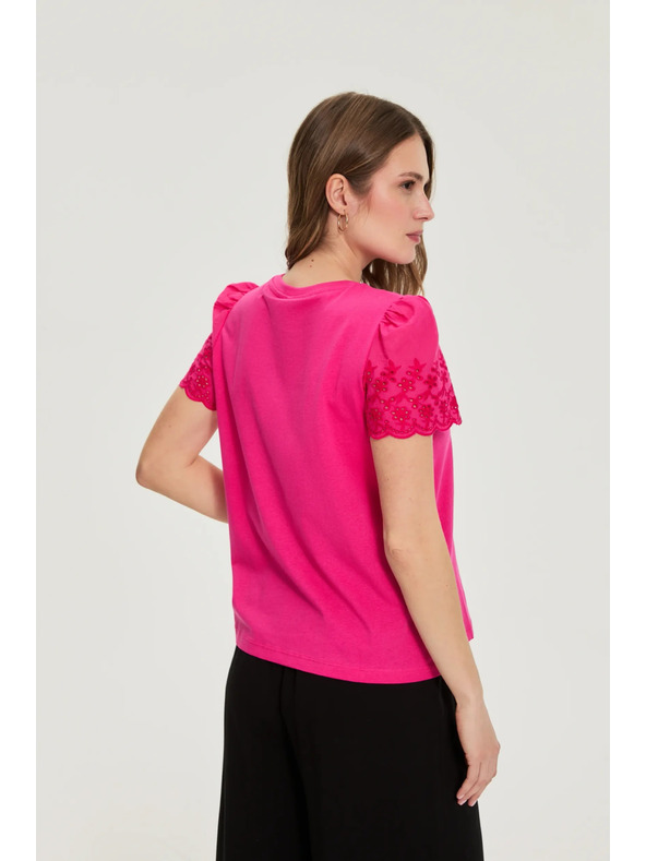 Moodo Glatka majica fuksija Moodo