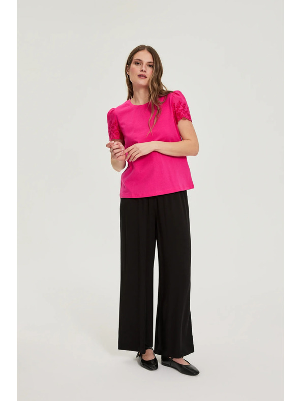 Moodo Glatka majica fuksija Moodo