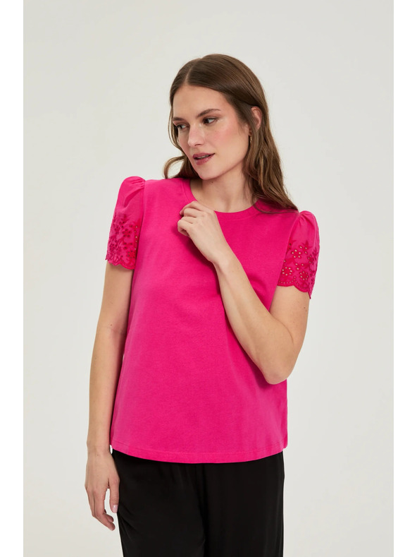 Moodo Glatka majica fuksija Moodo