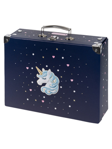 BAAGL  BAAGL Sklopivi školski kovčeg Unicorn Gold s okovima