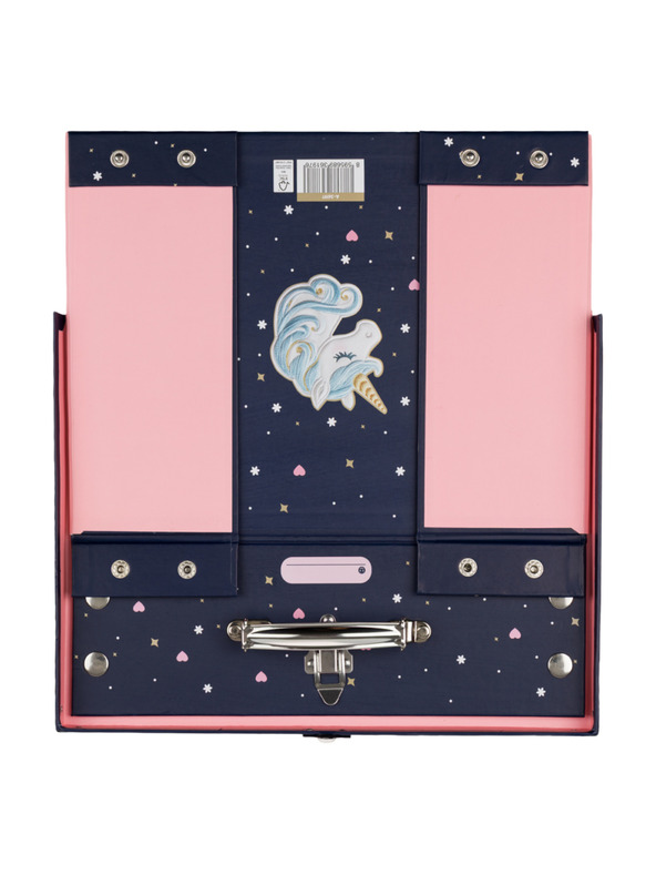 BAAGL  BAAGL Sklopivi školski kovčeg Unicorn Gold s okovima