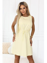 numoco VICTORIA Trapezoidne haljine bez rukava s pojasnom - maslac žut