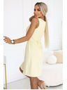 numoco VICTORIA Trapezoidne haljine bez rukava s pojasnom - maslac žut