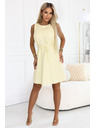 numoco VICTORIA Trapezoidne haljine bez rukava s pojasnom - maslac žut