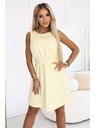 numoco VICTORIA Trapezoidne haljine bez rukava s pojasnom - maslac žut