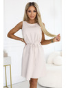 numoco VICTORIA Trapezne haljine bez rukava s pojasnom - bež