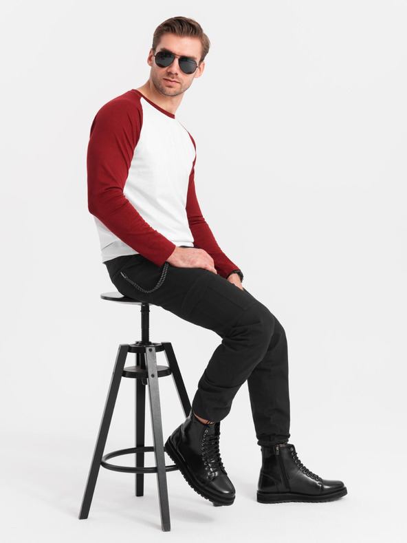 Ombre Clothing Crne muške kargo hlače Ombre Clothing