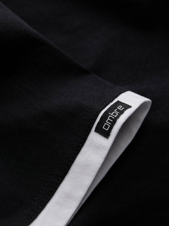 Ombre Clothing Crna muška majica s kapuljačom Ombre Odjeća