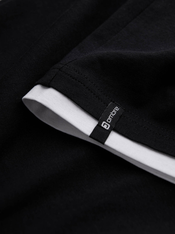 Ombre Clothing Crna muška majica s kapuljačom Ombre Odjeća