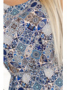 numoco 296-13 VICTORIA Boho haljina s trapezastim uzorkom i mediteranskim printom