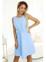 numoco 296-12 VICTORIA Trapezaste haljine bez rukava s pojasom - klasika s modernim šmekom - svijetloplava