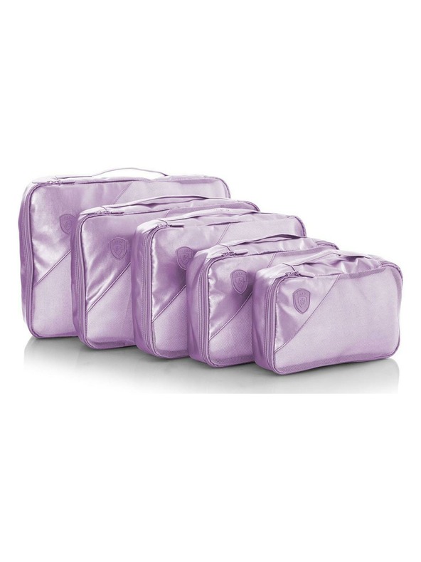 Heys Set od pet putnih torbi svijetloljubičaste boje Heys Metallic Packing Cube 5pc