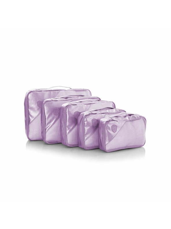 Heys Set od pet putnih torbi svijetloljubičaste boje Heys Metallic Packing Cube 5pc