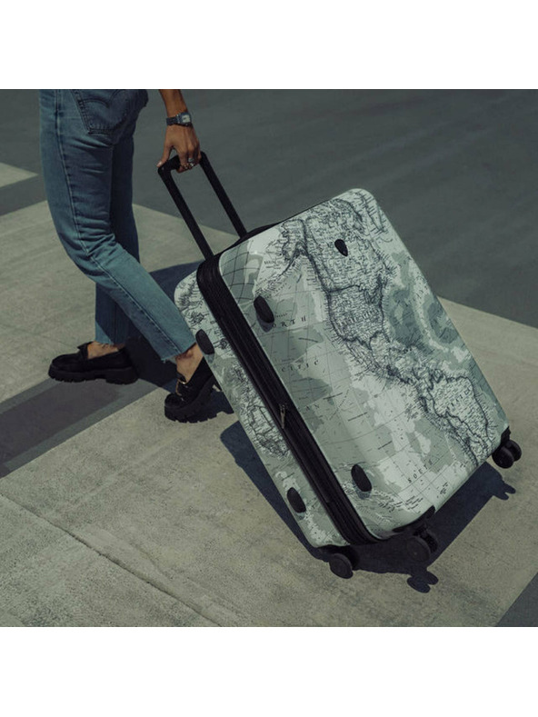 Heys Heys Journey 3G L svijetlo sivi putni kovčeg s uzorkom