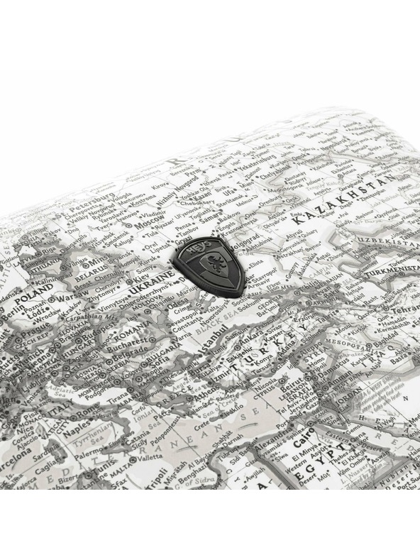 Heys Crno-bijeli putni kovčeg s uzorkom Heys Journey 3G M Black/White Map