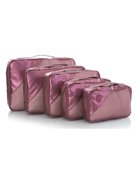 Heys Set od pet putnih torbica u tamno ružičastoj boji Heys Metallic Packing Cube 5pc