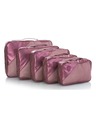 Heys Set od pet putnih torbica u tamno ružičastoj boji Heys Metallic Packing Cube 5pc