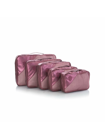 Heys Set od pet putnih torbica u tamno ružičastoj boji Heys Metallic Packing Cube 5pc
