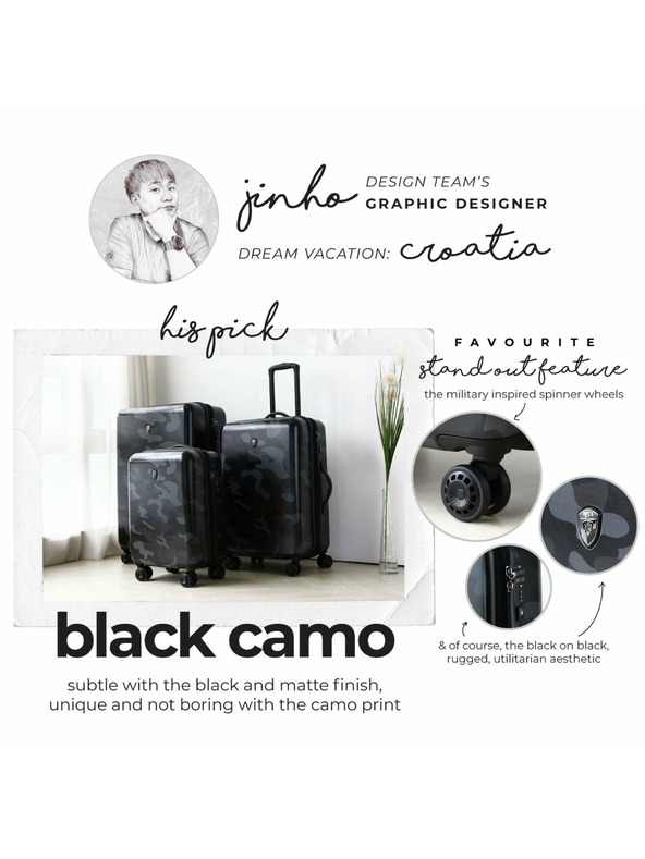 Heys Putni kofer Heys Black Camo M