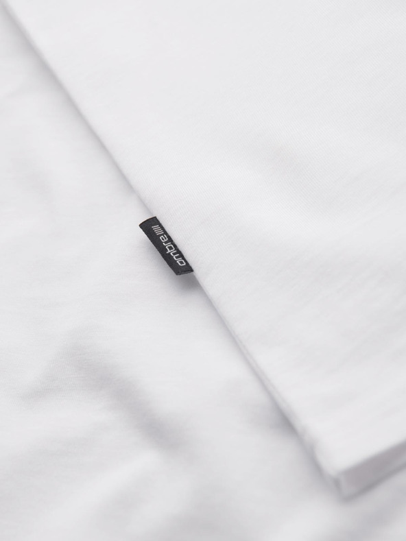 Ombre Clothing Muška pamučna majica BASIC s V izrezom - 3x bijela V11 OM-TSBS-0281 (3x BIJELA) Ombre Clothing