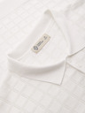 Ombre Clothing Muška viskozna profolirano polokošulja - bijela V1 OM-POSS-0168 Ombre Clothing