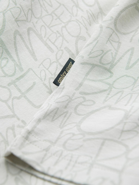 Ombre Clothing Muška pamučna majica s tiskanjem slova i džepom - žuto-zelena V4 S2042 Ombre Clothing