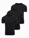Ombre Clothing Muška pamučna majica BASIC s okruglim izrezom - 3x crna V9 OM-TSBS-0268 (3x BLACK) Ombre Clothing