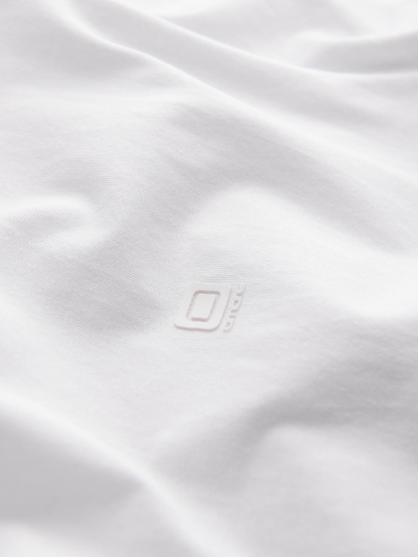 Ombre Clothing Muška majica s V izrezom i elastanom - bijela V1 S2040 Ombre Clothing