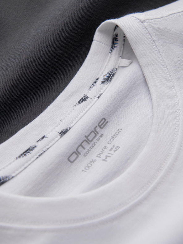 Ombre Clothing Muška dvobojne majica s tiskanjem palminih listova - grafit V2 OM-TSPT-0177 Ombre Clothing