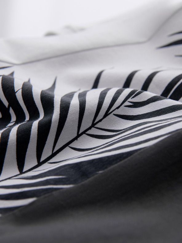 Ombre Clothing Muška dvobojne majica s tiskanjem palminih listova - grafit V2 OM-TSPT-0177 Ombre Clothing