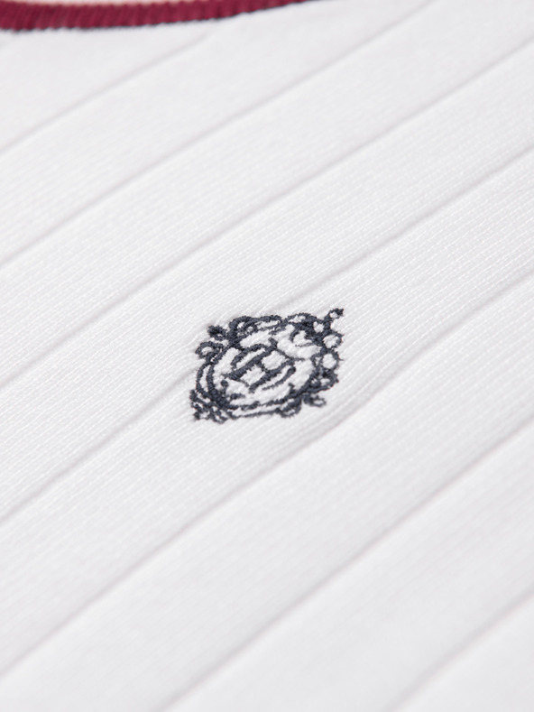 Ombre Clothing Muška viskozna majica s V izrezom - bijela V1 OM-TSCT-0266 Ombre Clothing