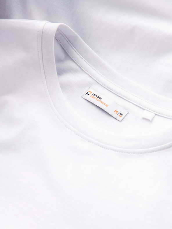 Ombre Clothing Muška pamučna majica s kontrastnom dvobojnom tiskanom - bijela V2 OM-TSPT-0219 Ombre Clothing