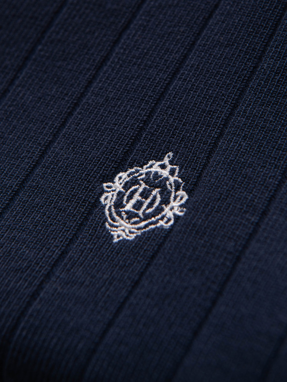 Ombre Clothing Muška viskozna majica sa zmijskim izrezom - tamno plava V2 OM-TSCT-0266 Ombre Clothing