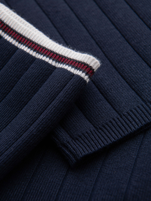 Ombre Clothing Muška viskozna majica sa zmijskim izrezom - tamno plava V2 OM-TSCT-0266 Ombre Clothing