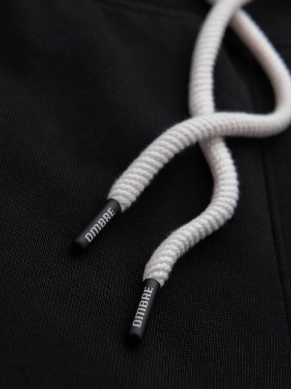 Ombre Clothing Muške pamučne trakupaste hlače BASIC bez podstave - crne V5 OM-PABS-0304 Ombre Clothing