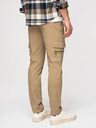 Ombre Clothing Muške hlače s ravnim nogavicama i patentnim džepovima - kaki V3 P1517 Ombre Clothing