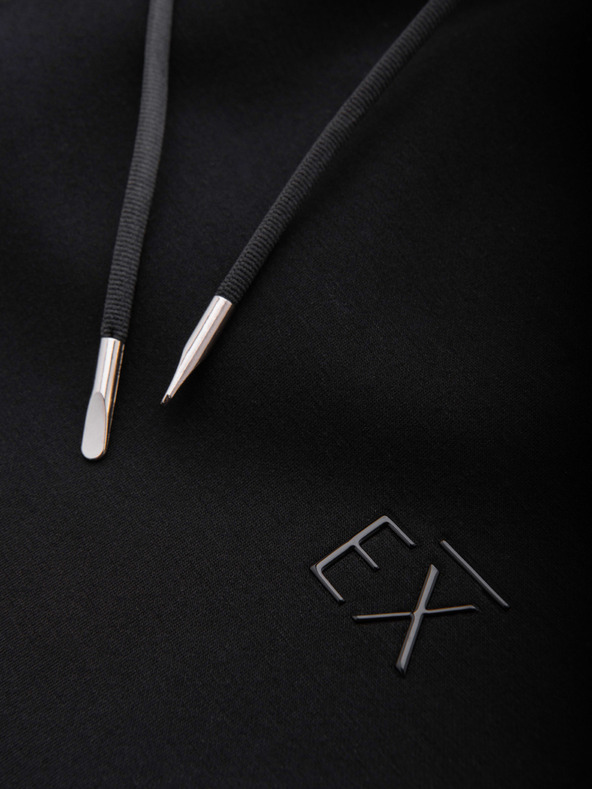 Ombre Clothing Muške trenirke s ravnim nogavicama od glatke pletenine - crne V1 OM-PSBC-0221 Ombre Clothing