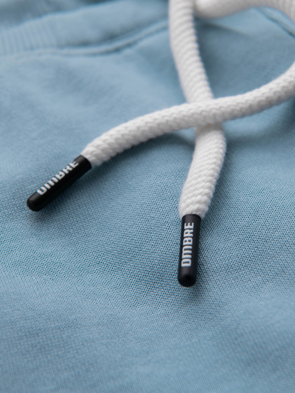 Ombre Clothing Muške trenirke BASIC s rebrastim - plave V7 OM-PABS-0305 Ombre Clothing