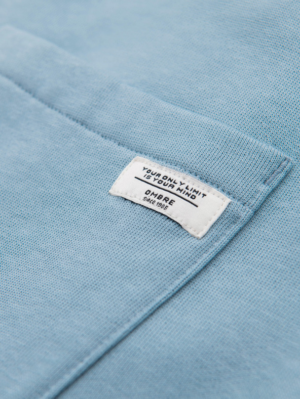 Ombre Clothing Muške pamučne trenirke BASIC s nepodstavljenom nogavicom - svijetlo plave V7 OM-PABS-0304 Ombre Clothing