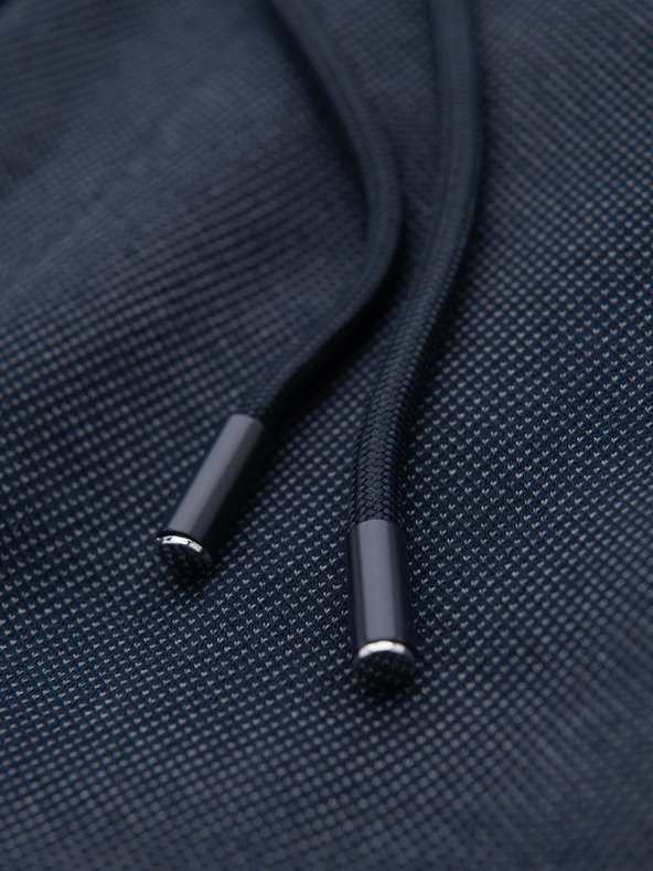 Ombre Clothing Muške opuštene hlače CARROT FIT od žakard pletenine - tamno plave V1 OM-PACP-0292 Ombre Clothing