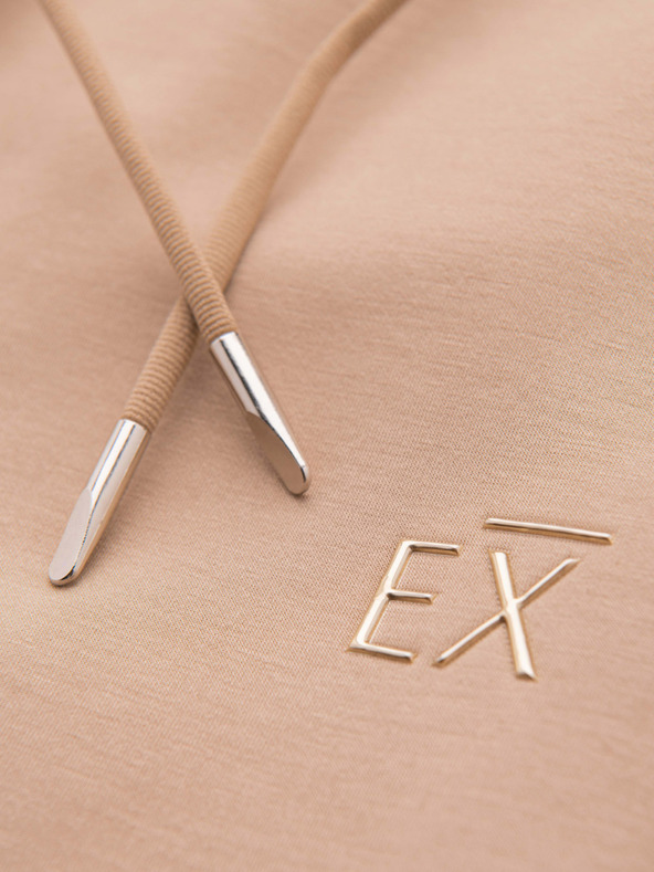 Ombre Clothing Muške trenirke s ravnim nogavicama od glatke pletenine - bež V3 OM-PSBC-0221 Ombre Clothing