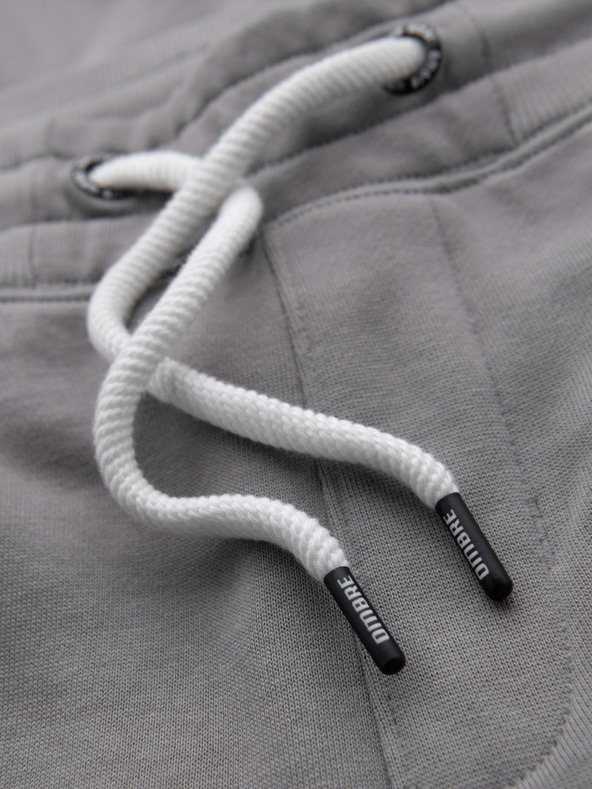 Ombre Clothing Muške trenirke BASIC s rebrastim nogavicama - sive V8 OM-PABS-0305 Ombre Clothing