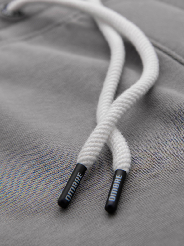 Ombre Clothing Muške pamučne trenirke BASIC s nepodstavljenom nogavicom - sive V8 OM-PABS-0304 Ombre Clothing