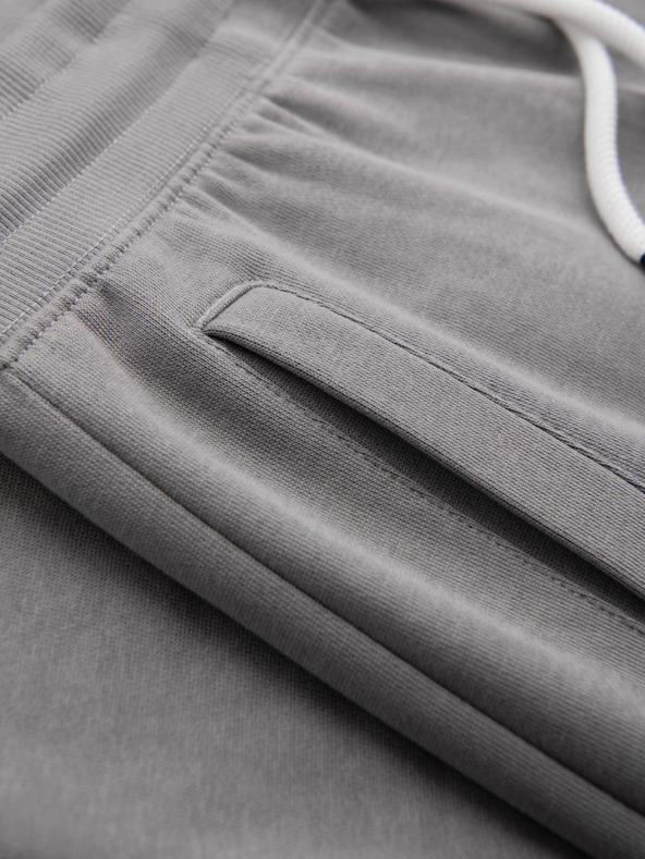Ombre Clothing Muške pamučne trenirke BASIC s nepodstavljenom nogavicom - sive V8 OM-PABS-0304 Ombre Clothing