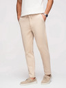 Ombre Clothing Muške opuštene hlače CARROT FIT od žakard pletenine - bež V2 OM-PACP-0292 Ombre Clothing