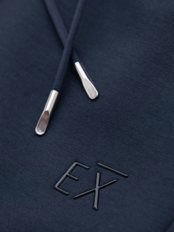 Ombre Clothing Muške trenirke s ravnim nogavicama od glatke pletenine - tamno plave V4 OM-PSBC-0221 Ombre Clothing