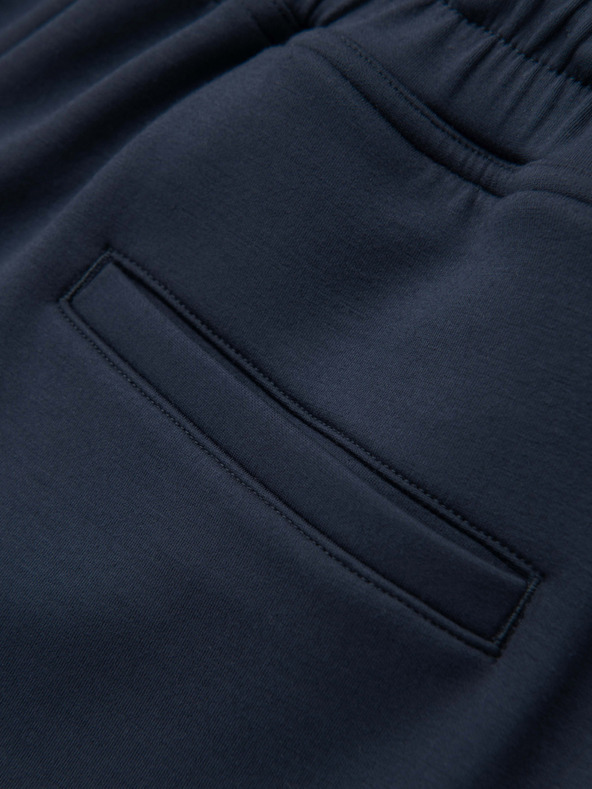 Ombre Clothing Muške trenirke s ravnim nogavicama od glatke pletenine - tamno plave V4 OM-PSBC-0221 Ombre Clothing