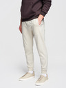Ombre Clothing Muške trenirke BASIC s rebrasto nogavicom - kremaste V11 OM-PABS-0305 Ombre Clothing