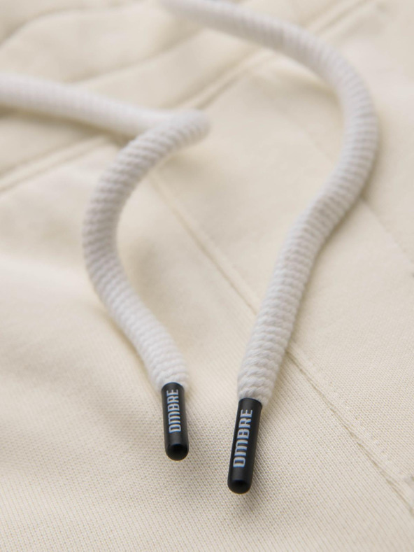 Ombre Clothing Muške trenirke BASIC s rebrasto nogavicom - kremaste V11 OM-PABS-0305 Ombre Clothing